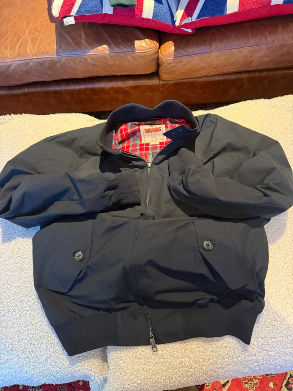 Classic dark Navy (Black) Harrington Jacket - Men